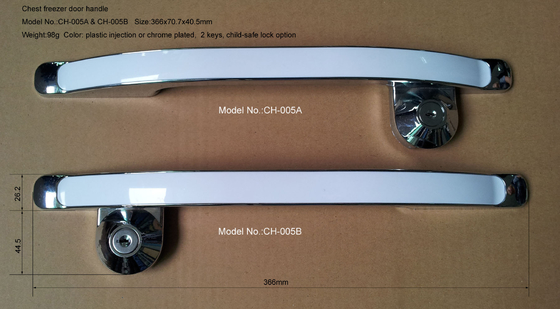 冷却装置予備品-めっきされるクロムが付いている箱のフリーザーのドア ハンドルのプラスチック