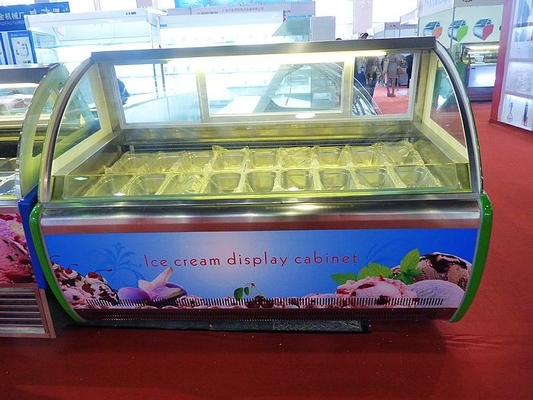 表示フリーザー 16 タンクを浸すデザートの場所のステンレス鋼のアイス クリーム