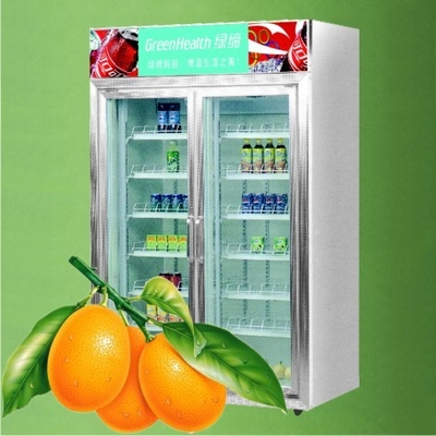 パン屋 OEM Guanzghou の工場のための 2 つのドアの飲料の表示クーラー