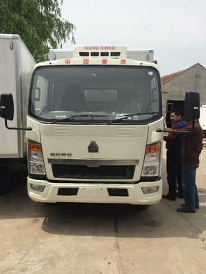HOWO の軽量コマーシャルは肉のための冷却装置フリーザー ヴァン Box Truck をトラックで運びます