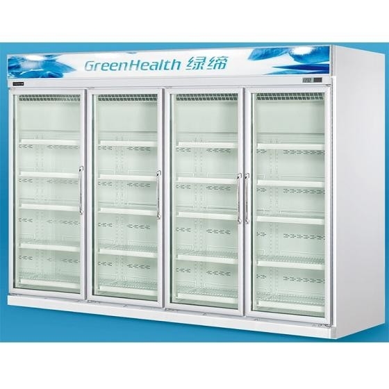 食料雑貨 0 - 10°C ガラス ドアのフリーザー フロストは Copeland の圧縮機によって放します